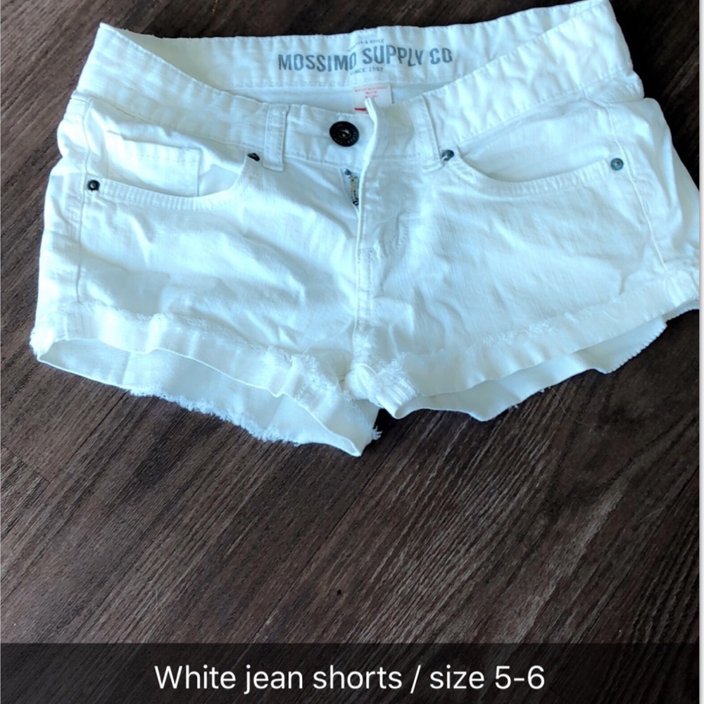 White Jean Shorts